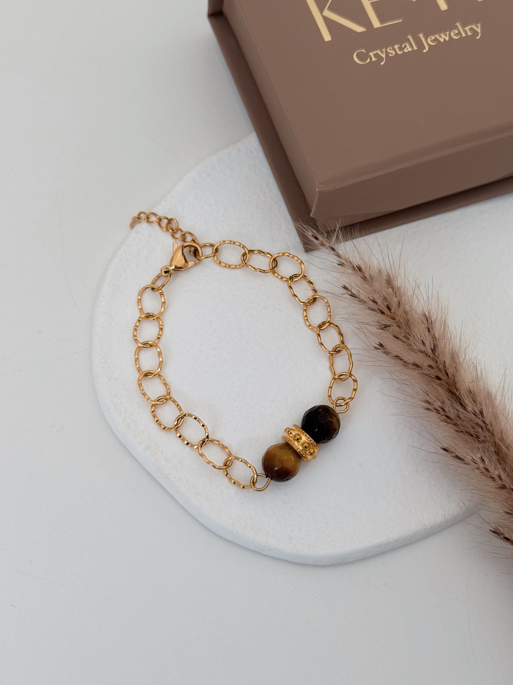 Pulseira Força Interior ( olho de tigre )