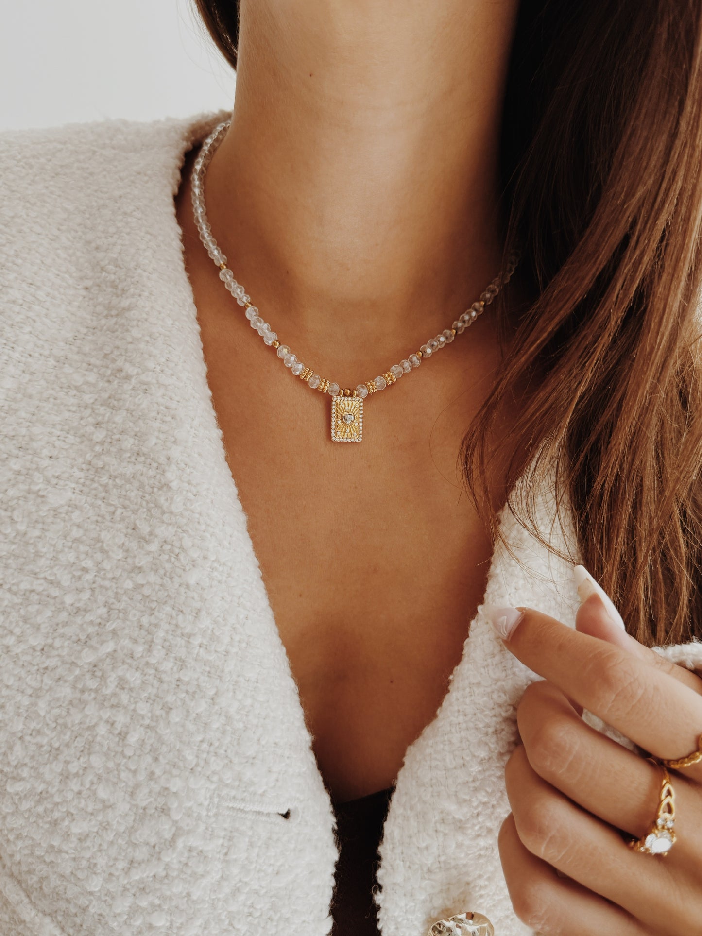 Colar Althea Quartzo Cristal