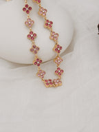 Colar Golden Clover | rosa