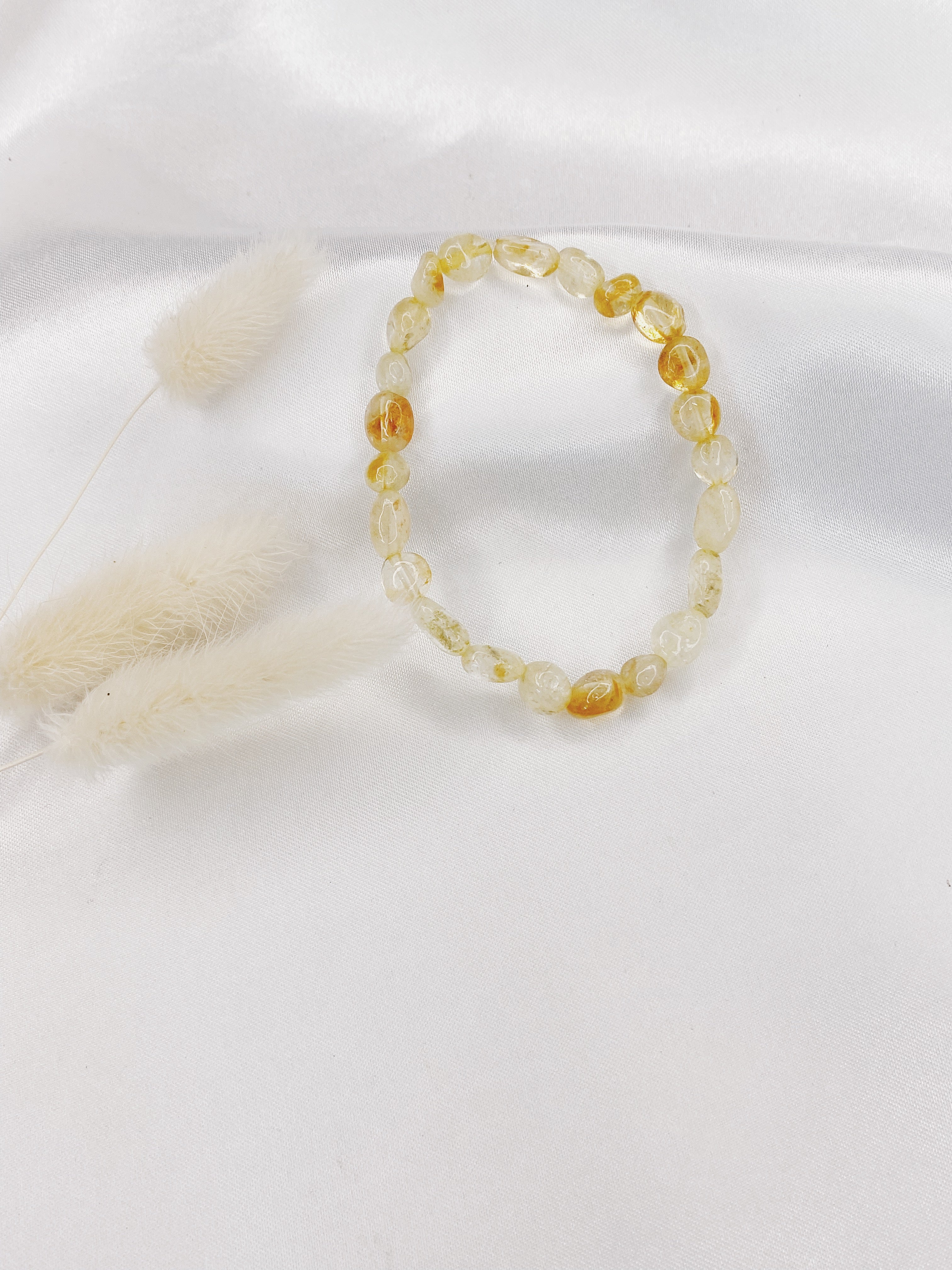 Pulseira Citrino achatado