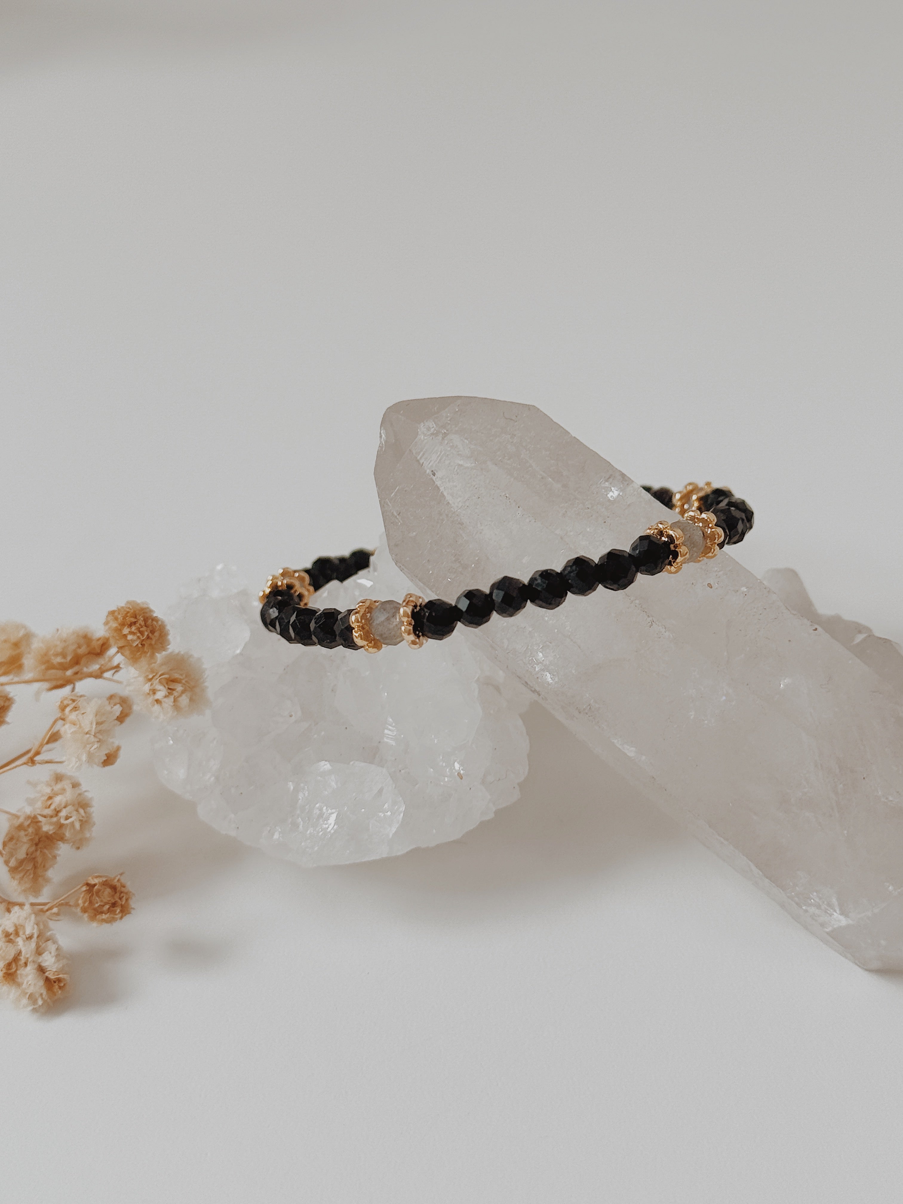 Pulseira Paola Turmalina e Labradorite