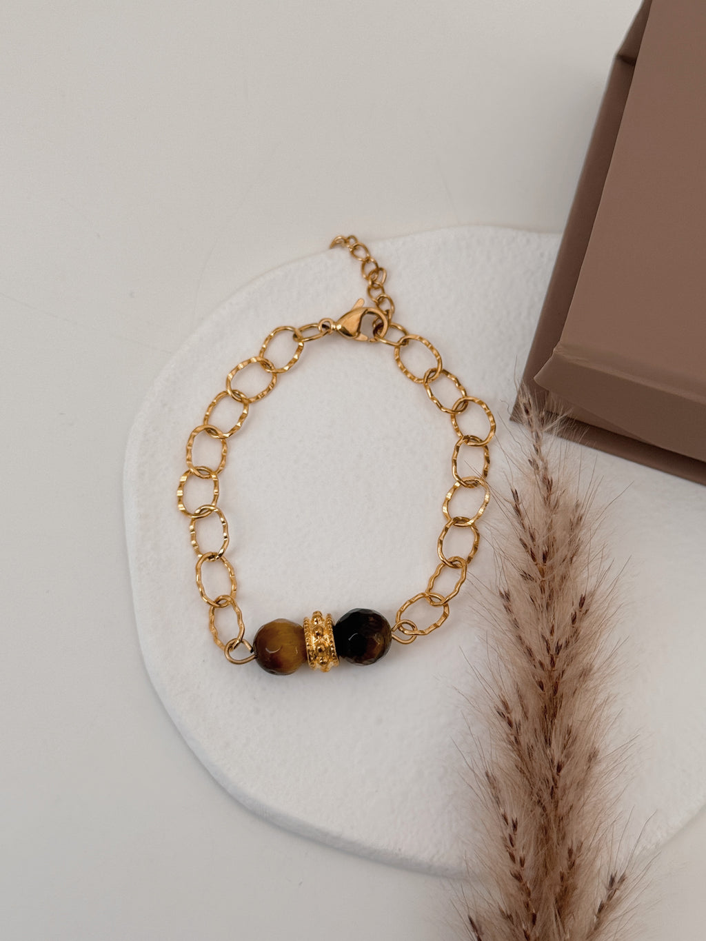 Pulseira Força Interior ( olho de tigre )