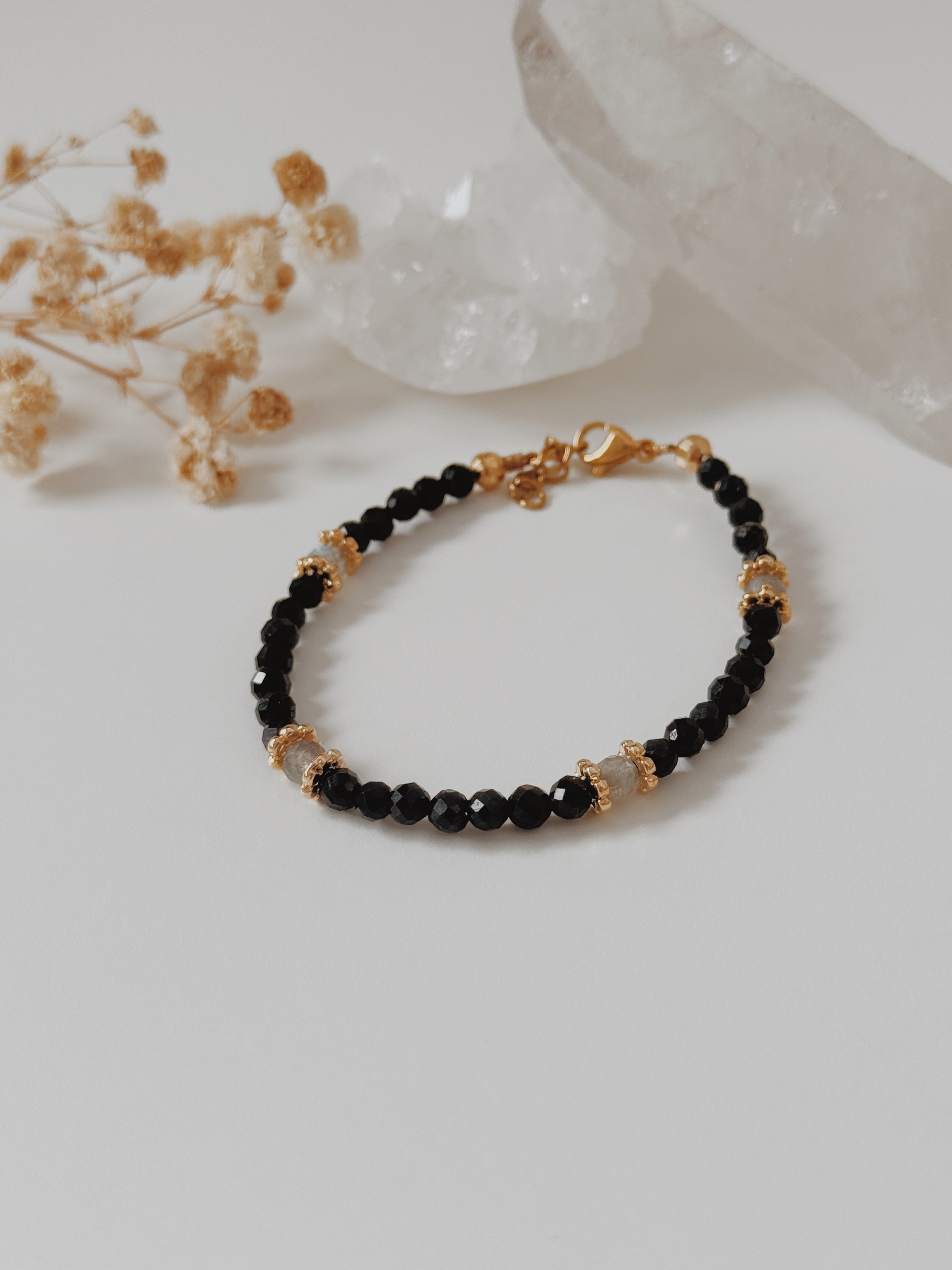 Pulseira Paola Turmalina e Labradorite