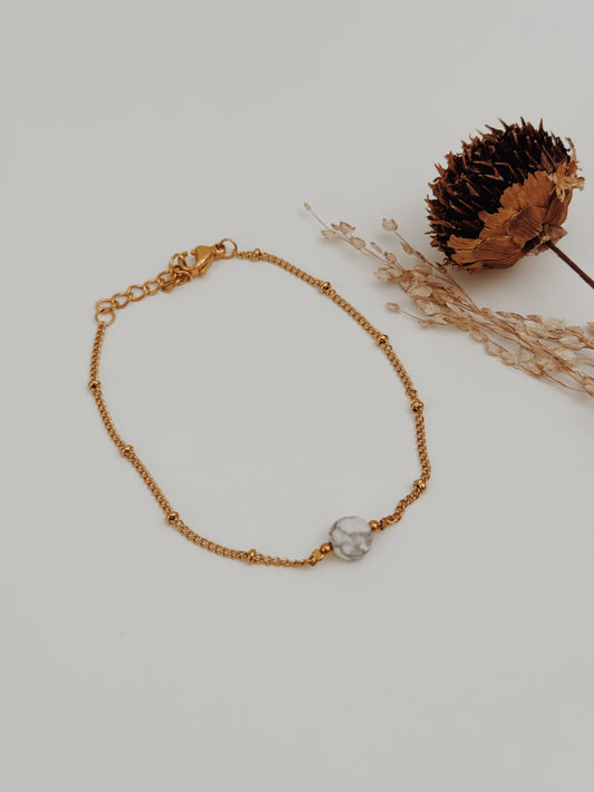 Pulseira Aurora Howlite