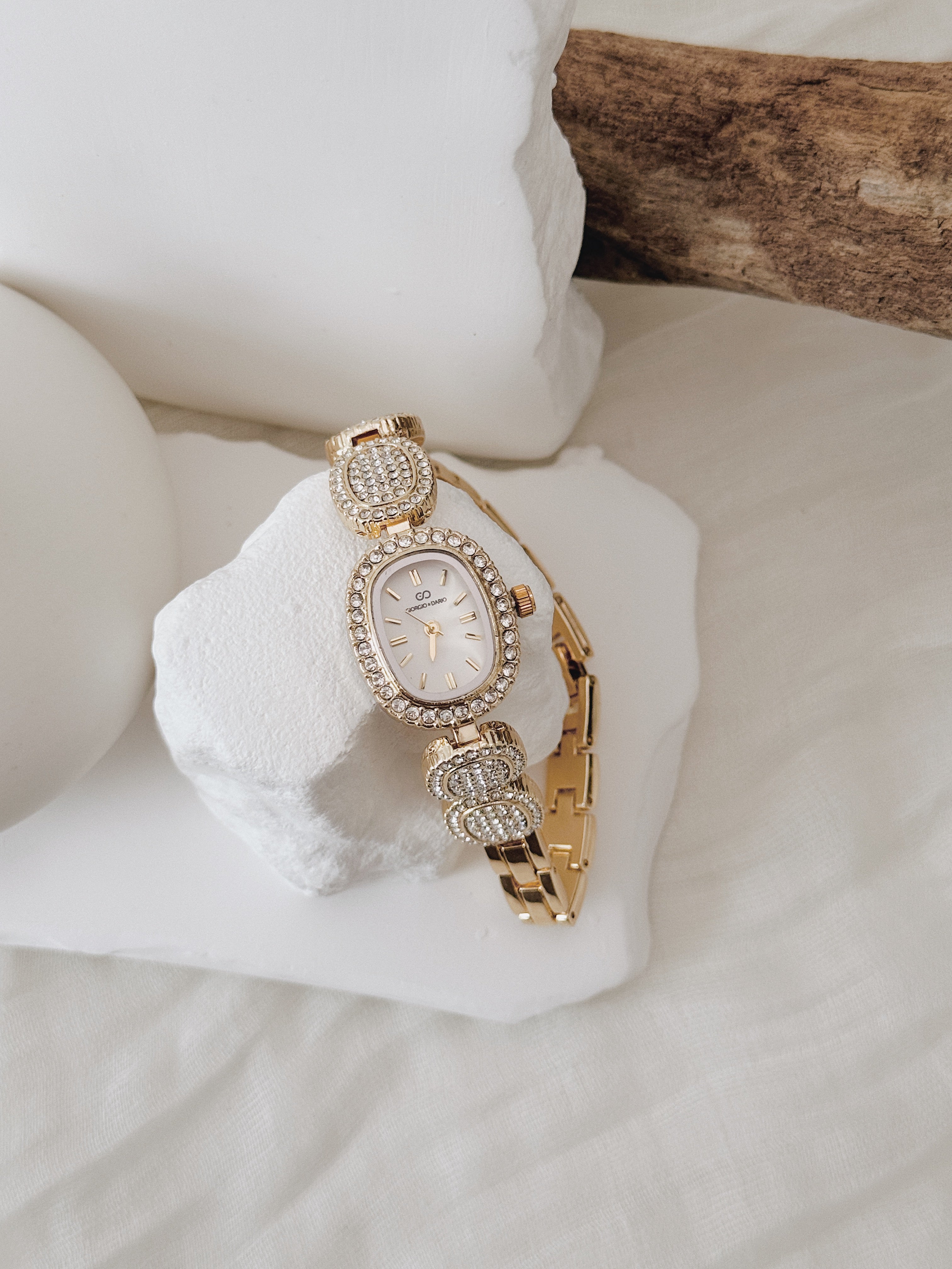Relógio Giorgio Imperial Gold | mostrador branco