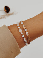 Pulseira Elaris - Pedra da Lua e Quartzo Rosa