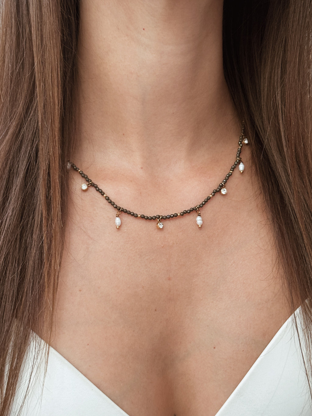 Colar de Pirite | pearl