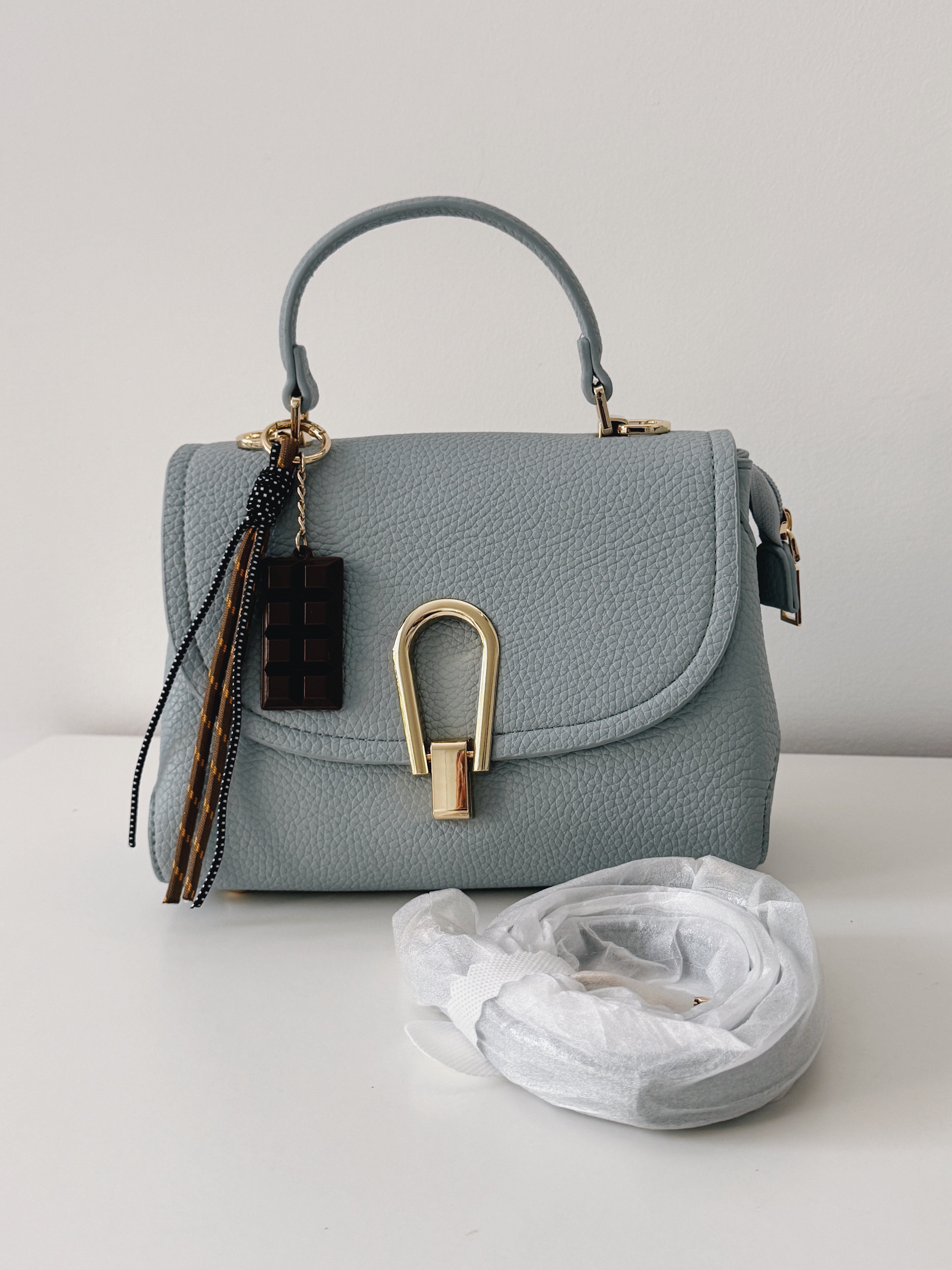 Mala de mão charm | azul pastel