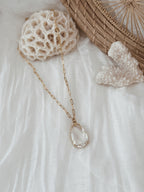 Colar gota cristalina | quartzo cristal