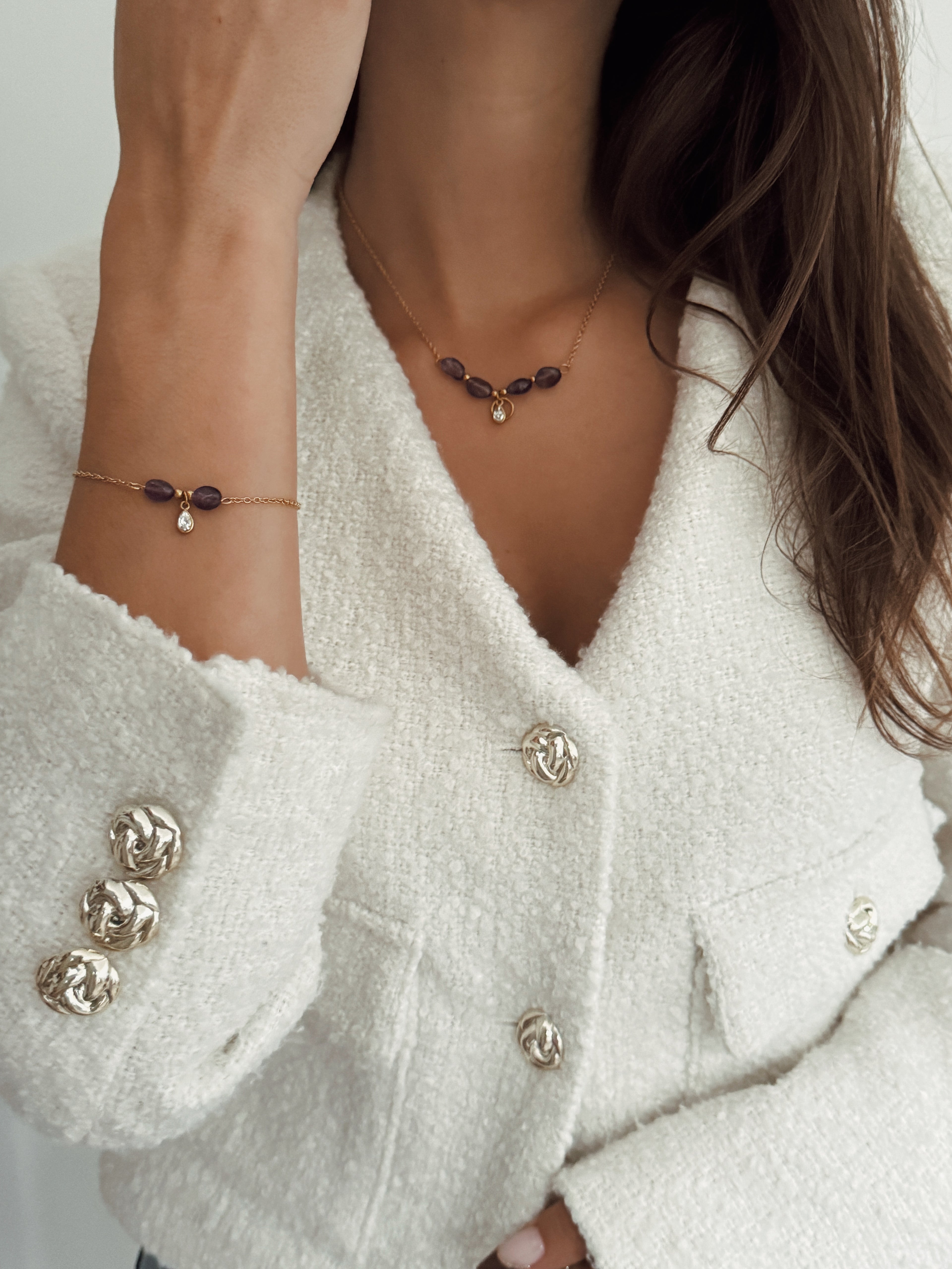 Pulseira Consciência ( ametista )