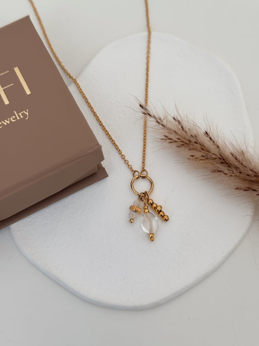 Colar Amuleto Clareza ( quartzo )