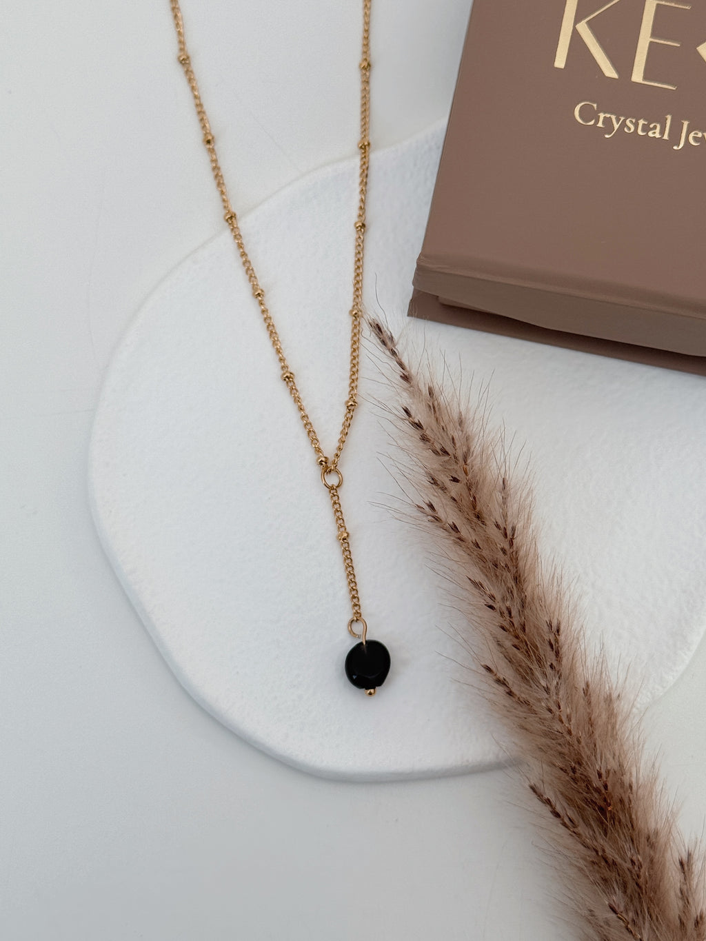 Colar Âncora Negra ( obsidiana )