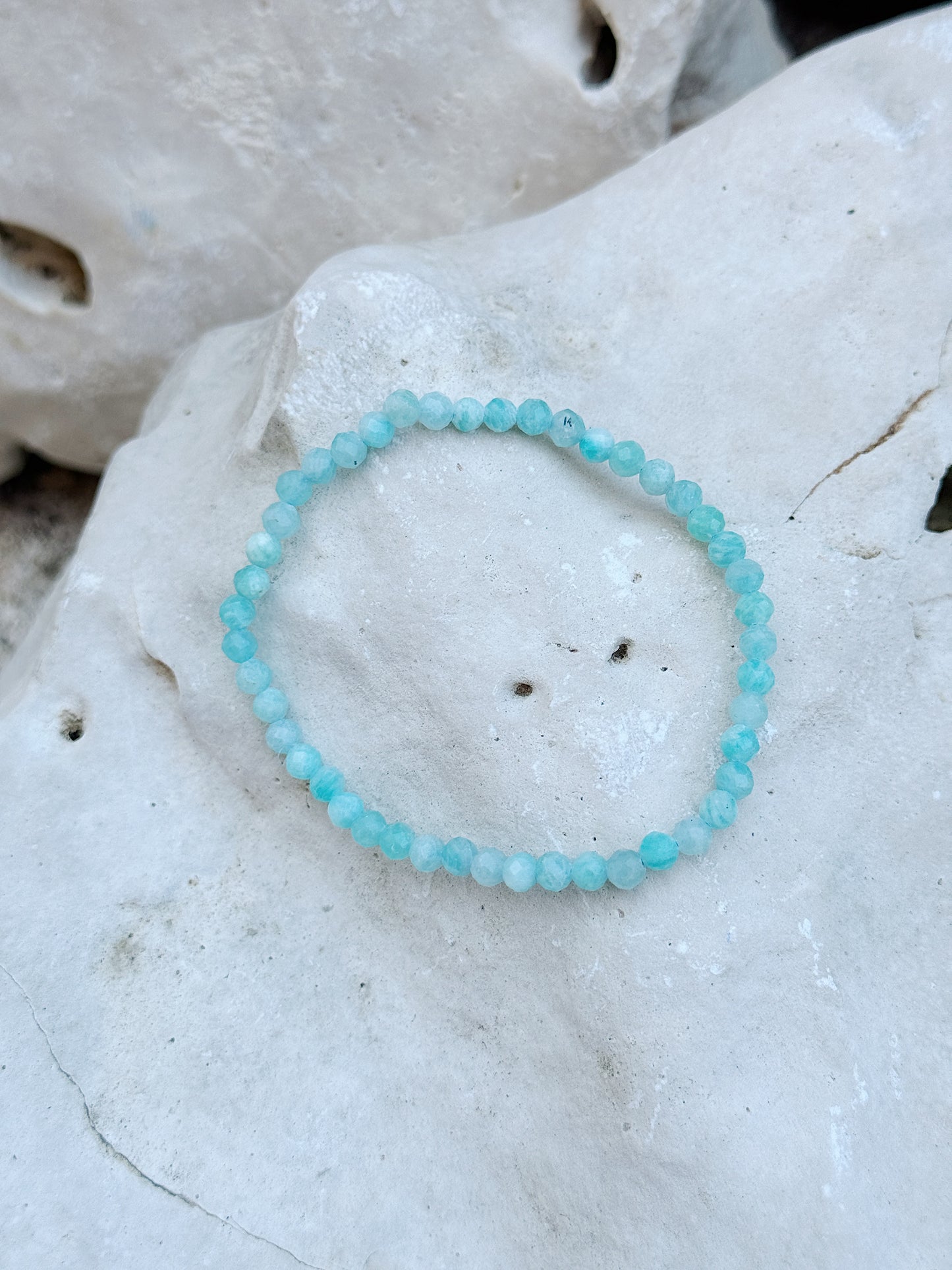 Pulseira Amazonite facetada 4mm