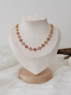 Colar Golden Clover | rosa