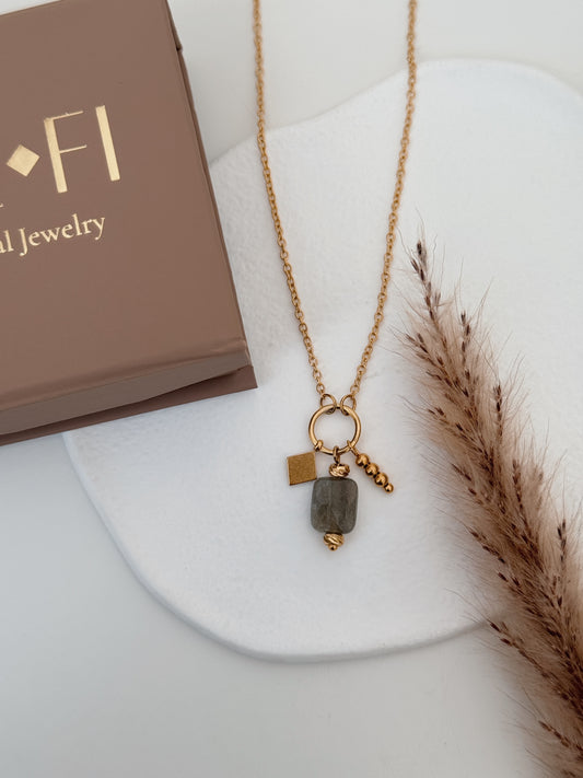 Colar Amuleto Visão ( labradorite )