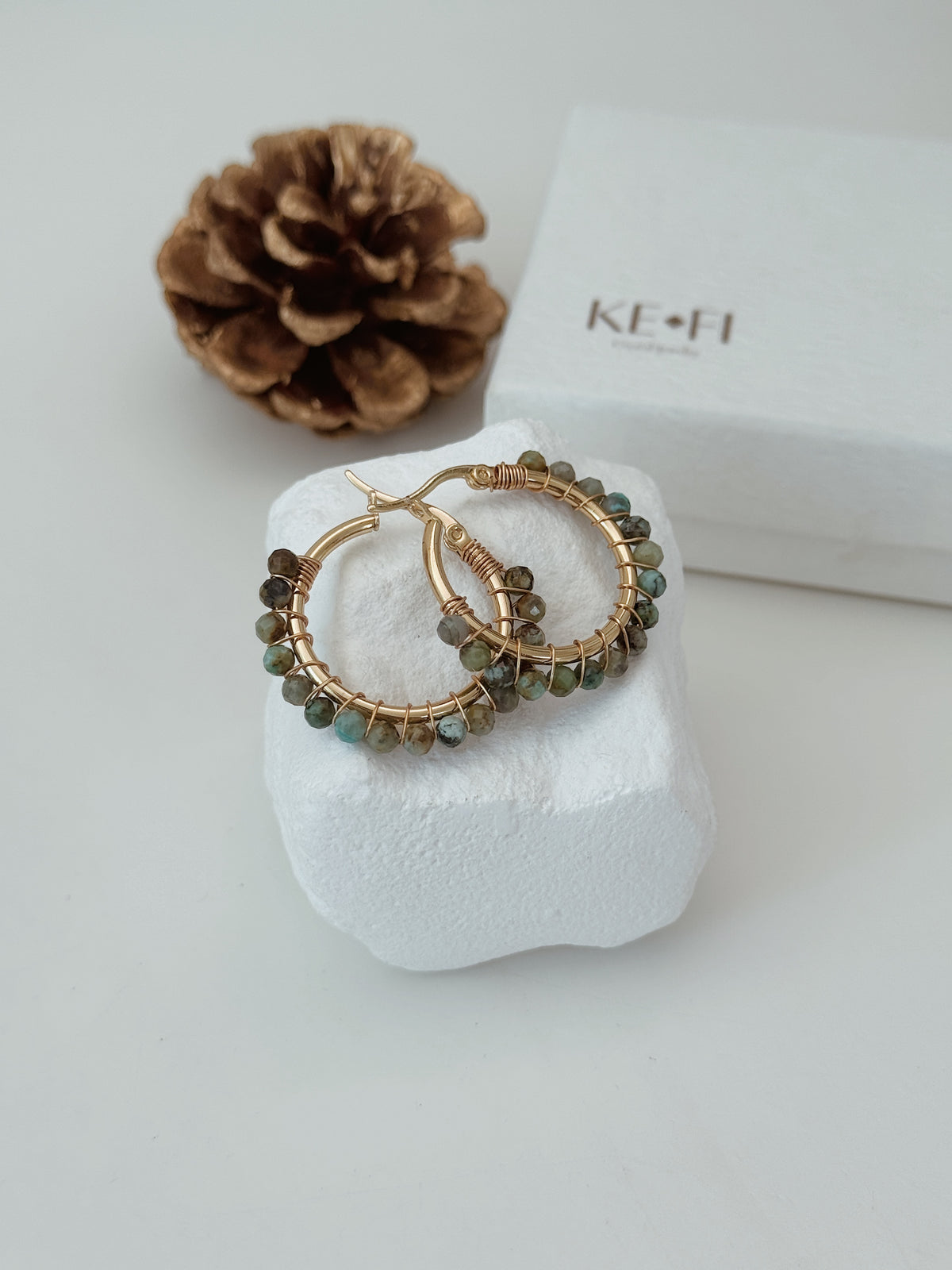 Argolas Boho | Crisocola