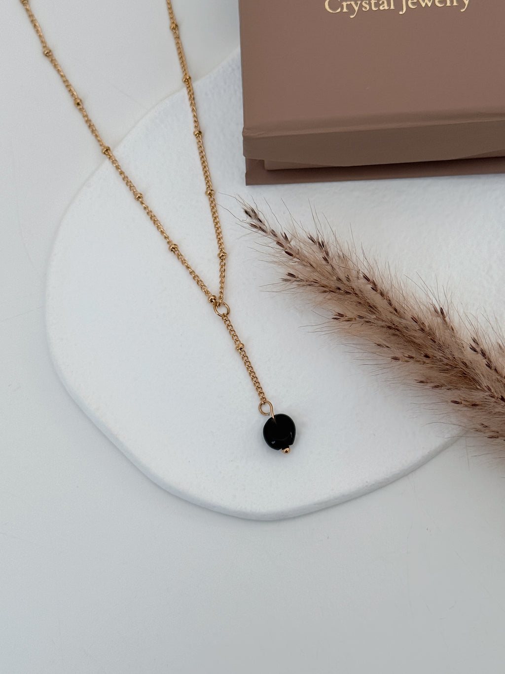 Colar Âncora Negra ( obsidiana )