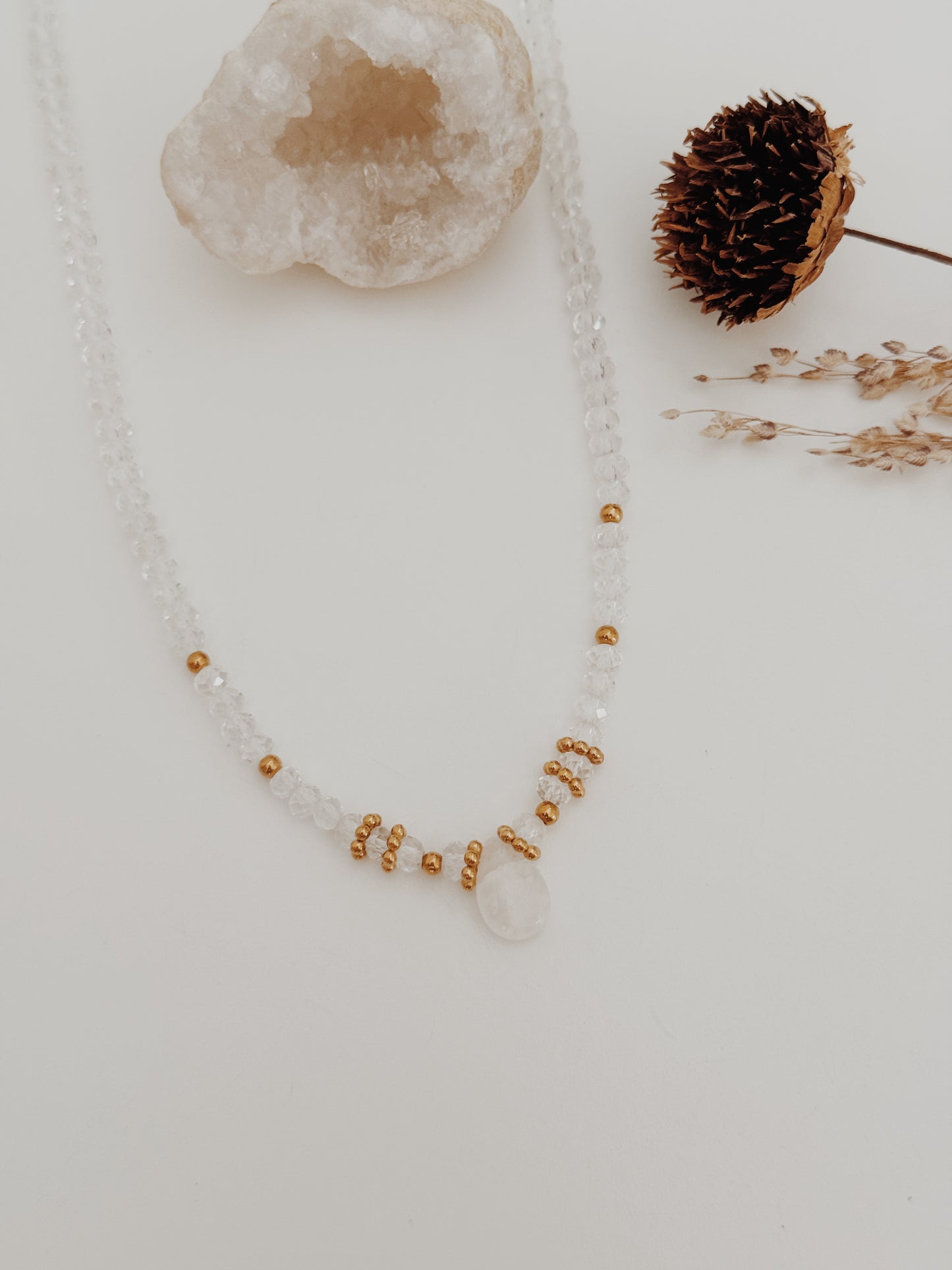 Colar Thalira Quartzo Cristal