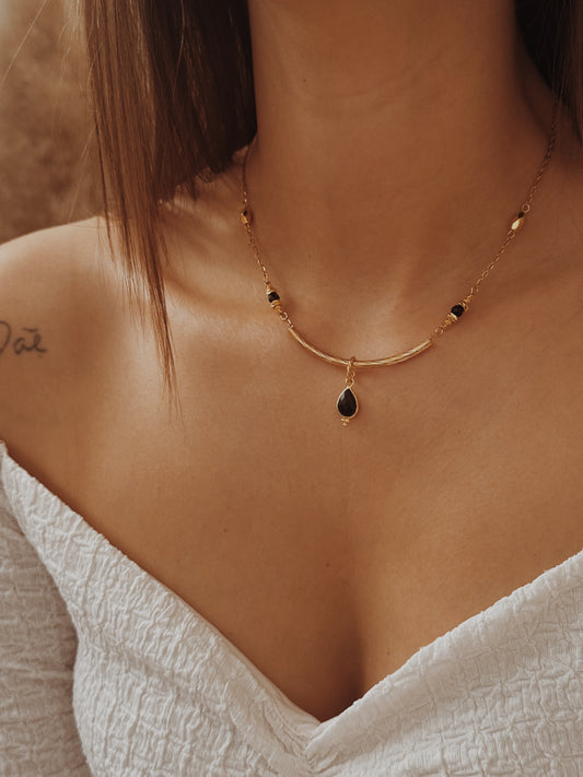 Colar Lennie Turmalina Negra