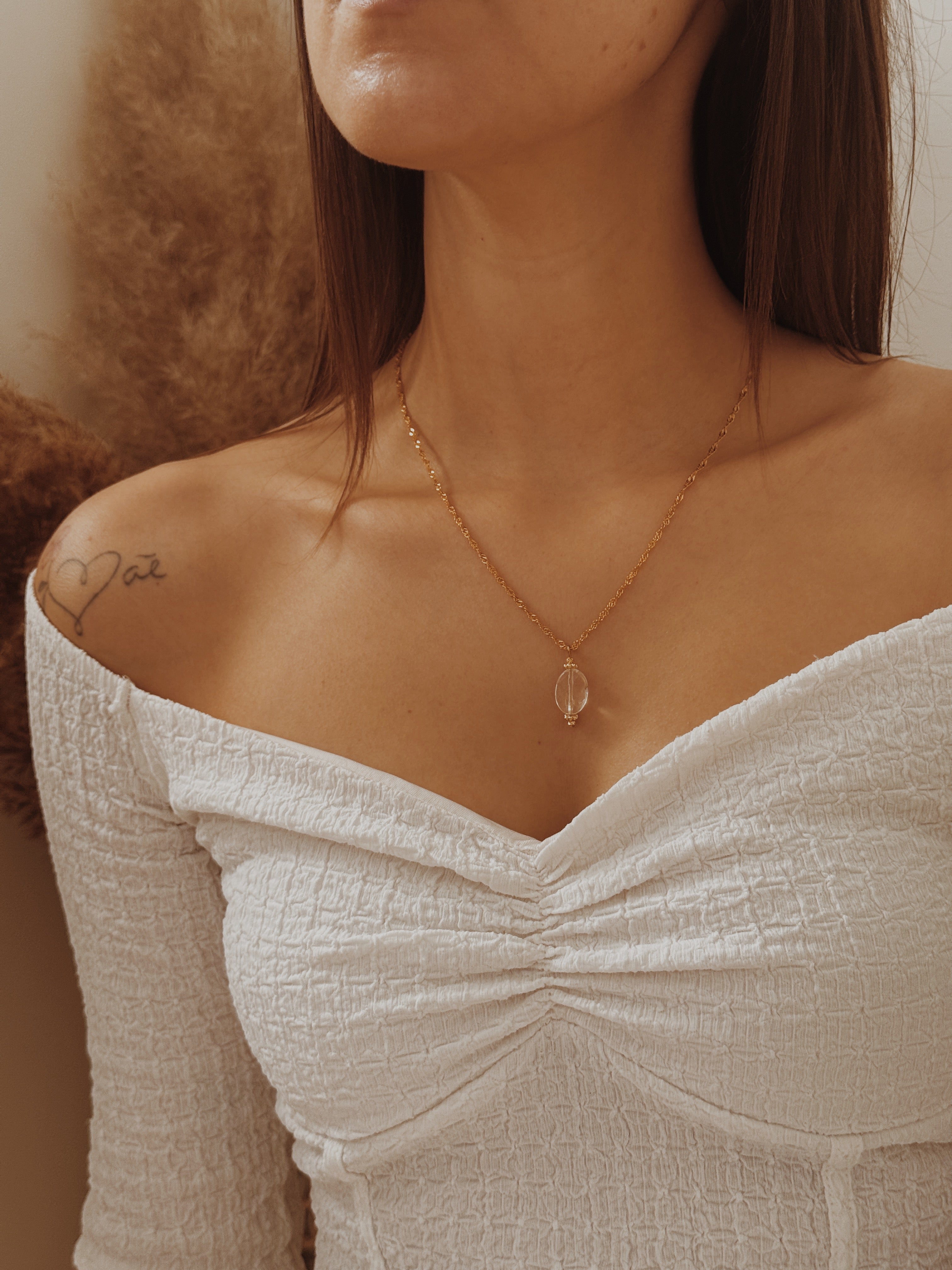 Colar Abby Quartzo Cristal