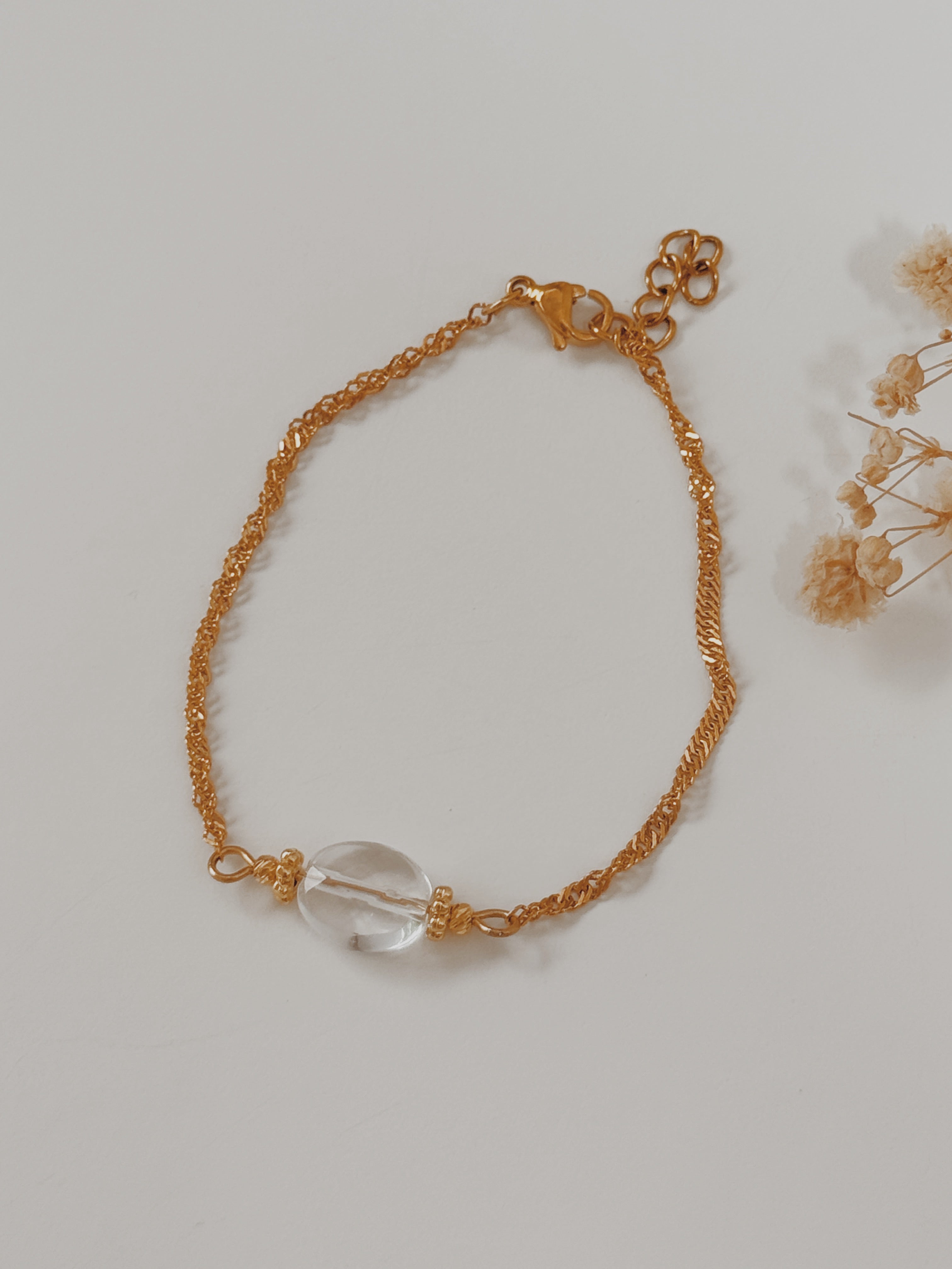 Pulseira Abby Quartzo Cristal