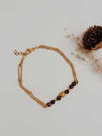 Pulseira coração Olho de Tigre