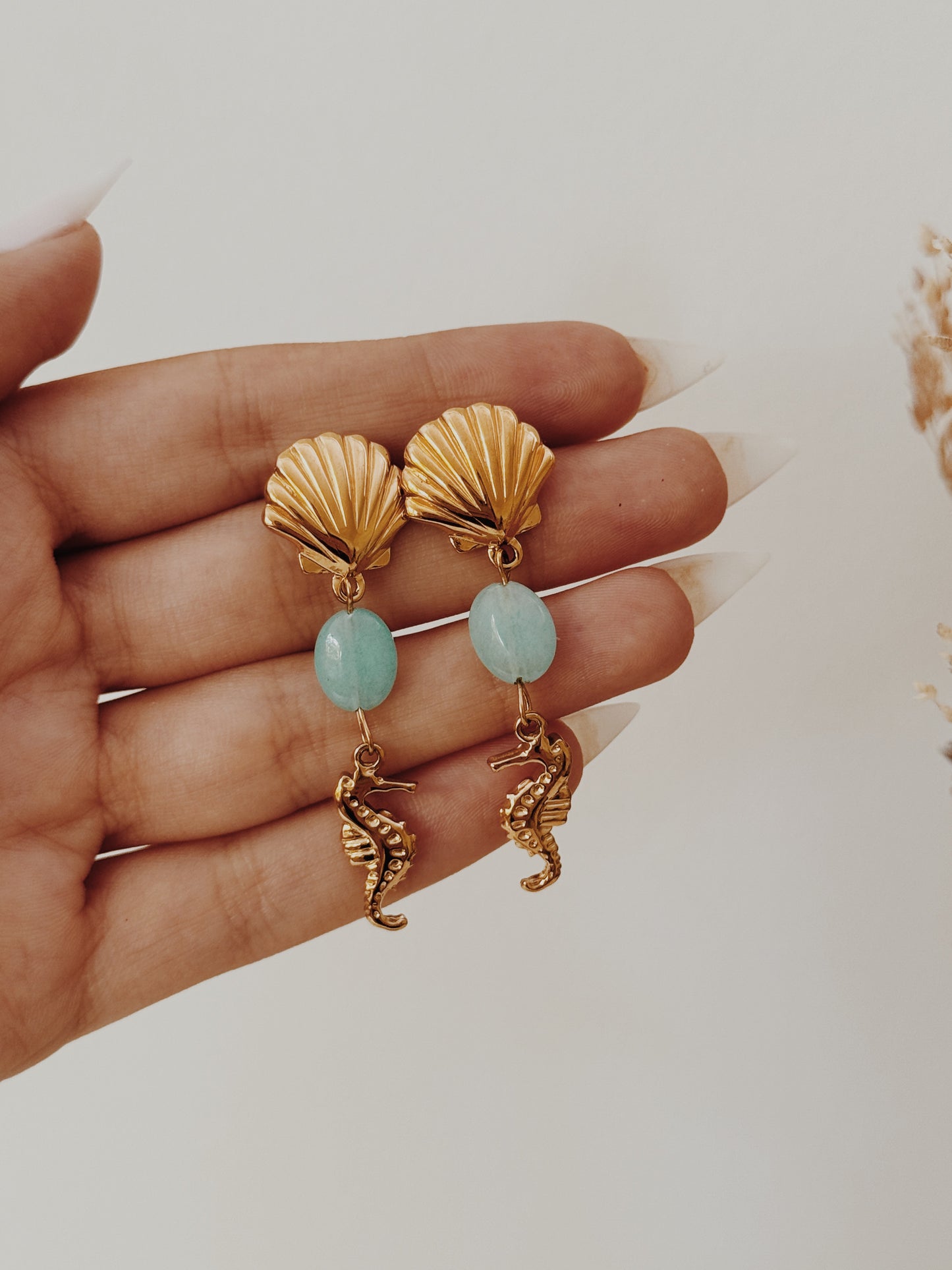 Brincos Summer Amazonite
