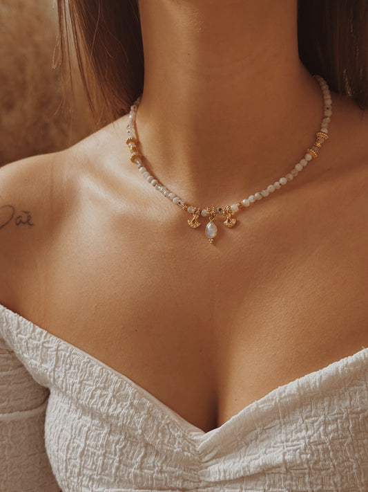 Colar Maya Pedra da Lua