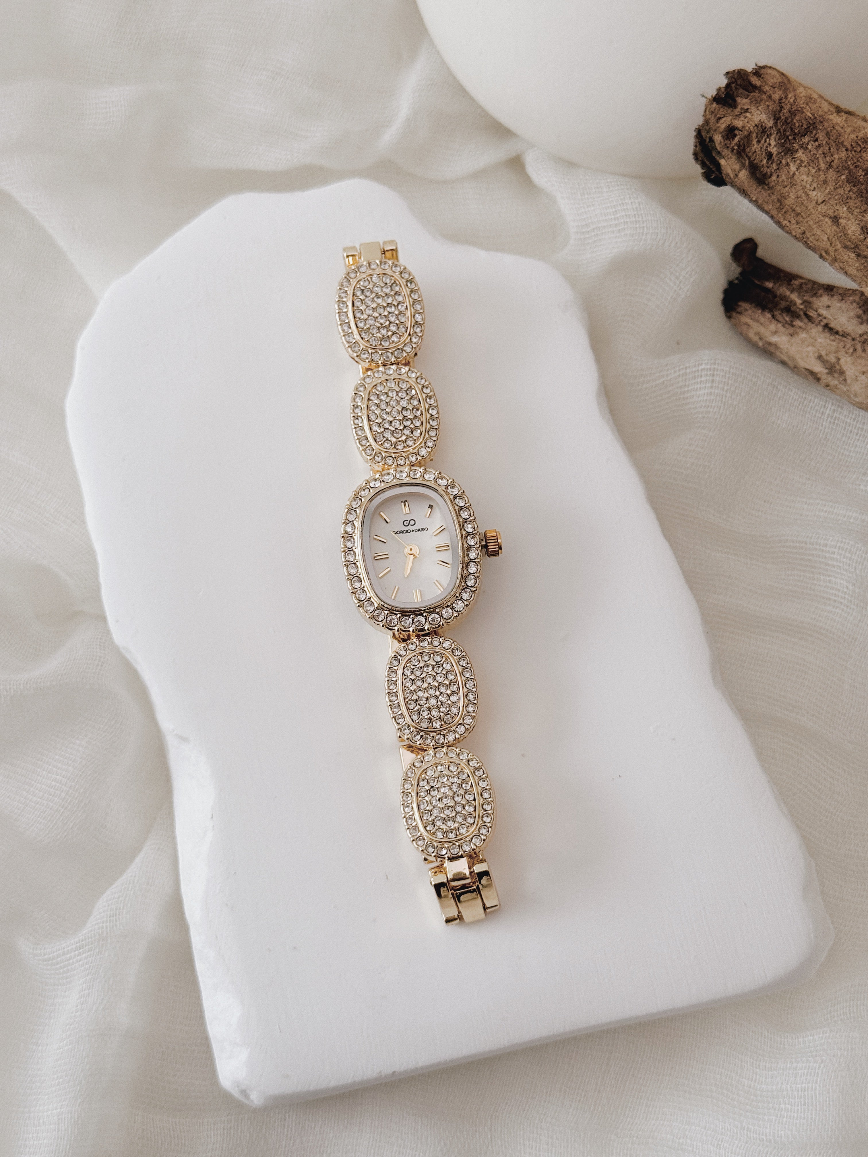 Relógio Giorgio Imperial Gold | mostrador branco