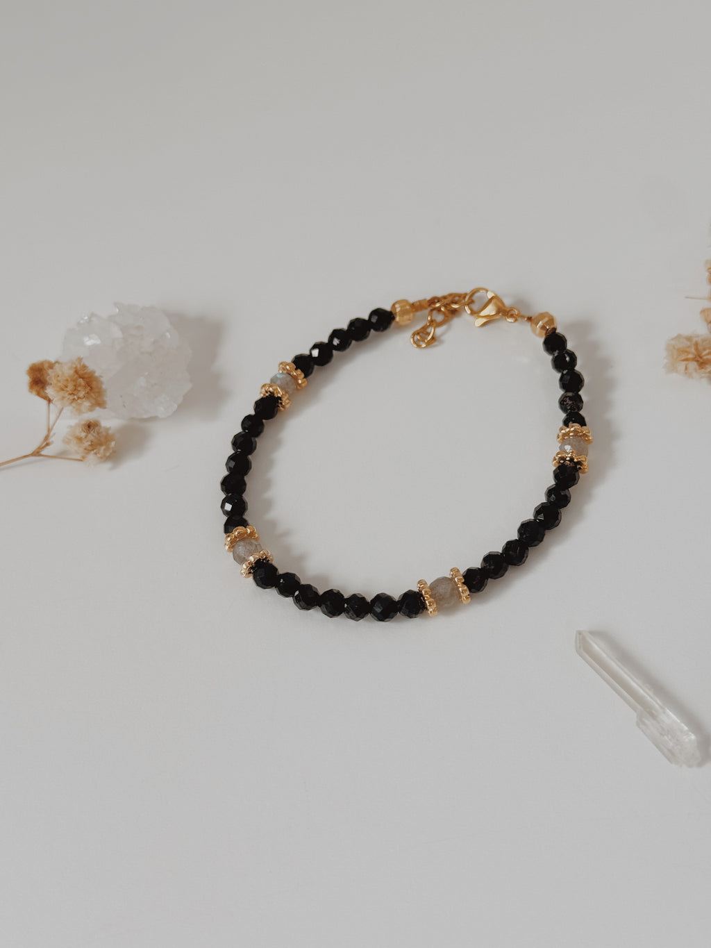Pulseira Paola Turmalina e Labradorite