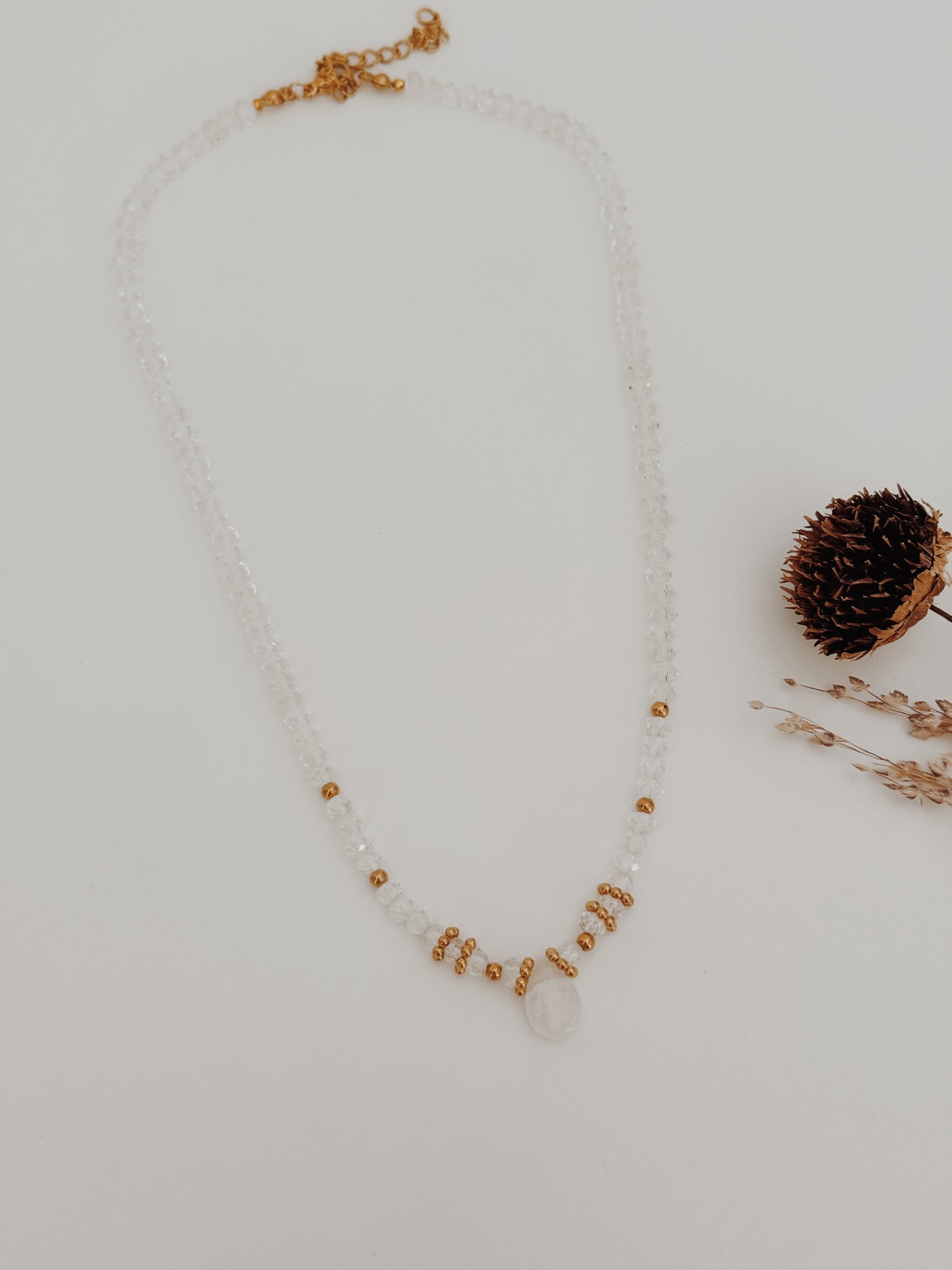 Colar Thalira Quartzo Cristal