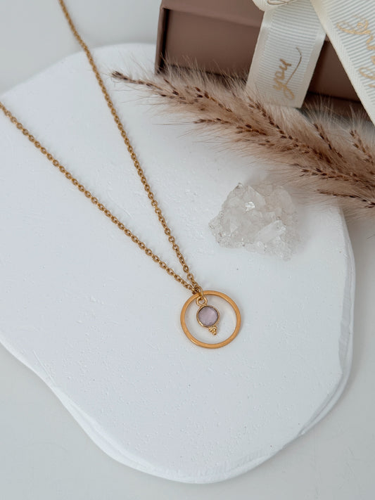 Colar Suavidade ( Quartzo rosa )