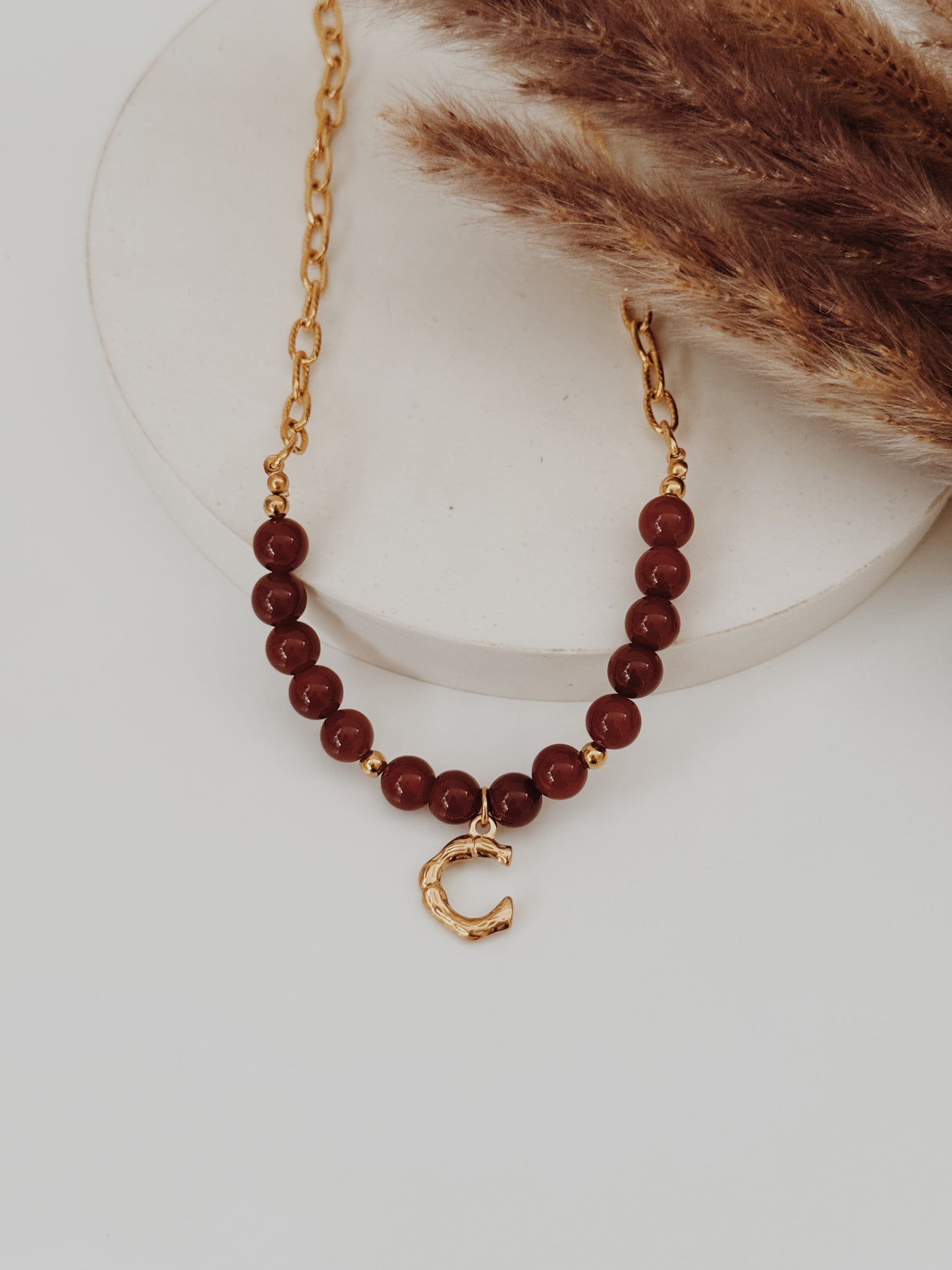Colar Cornalina Inicial