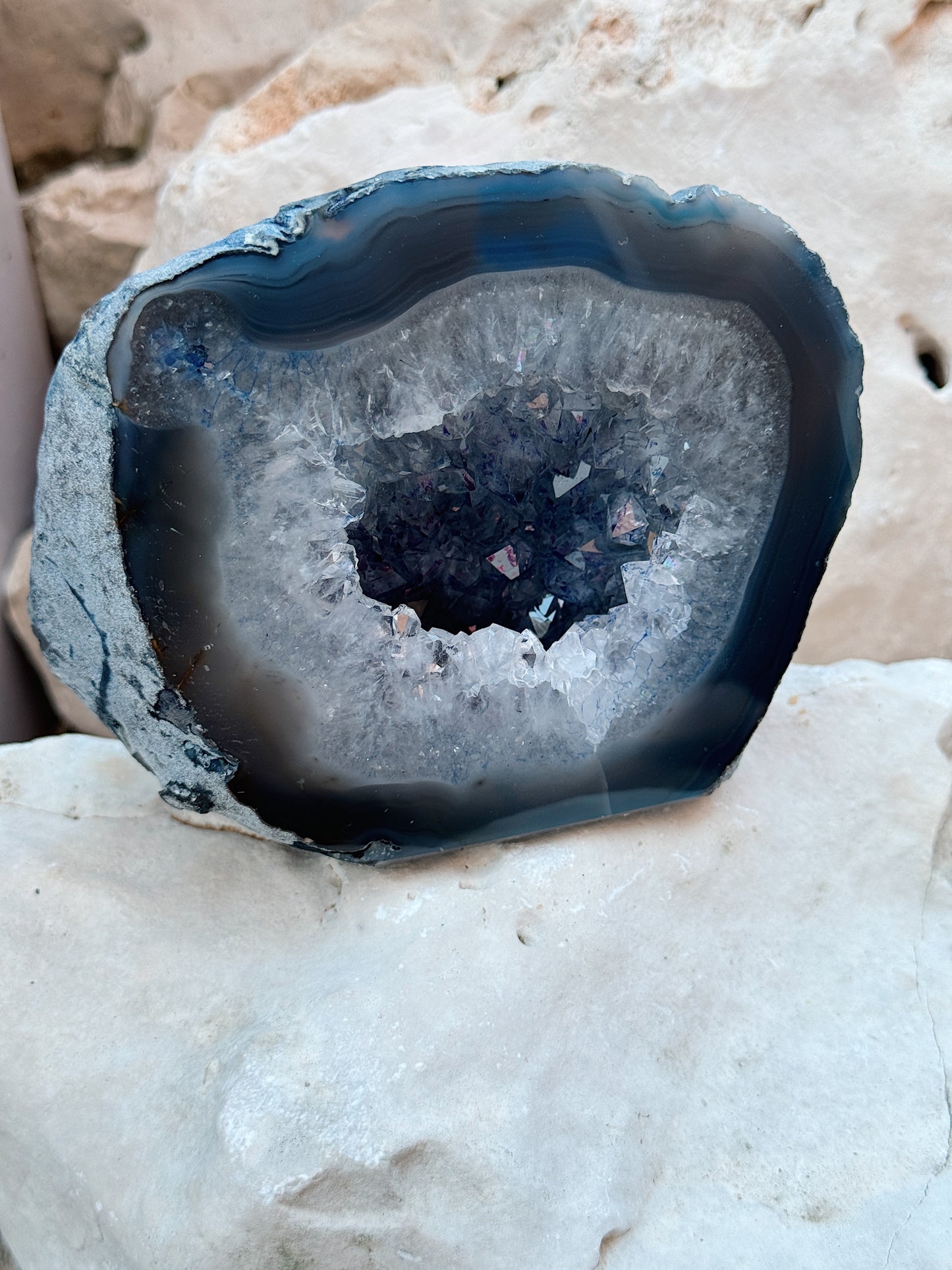 Geodo de Ágata Azul