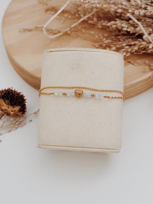 Pulseira dupla Selenite