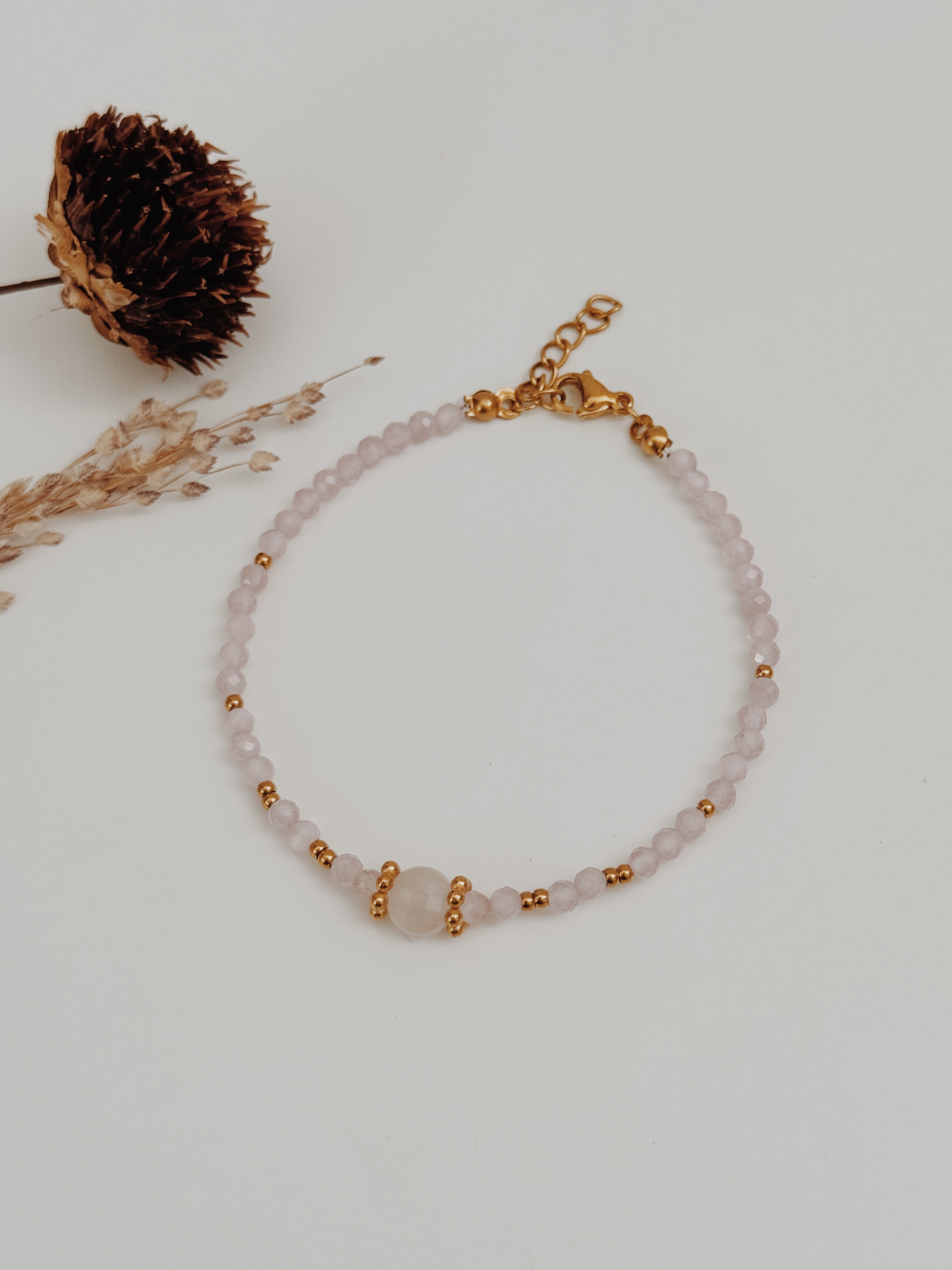 Pulseira Nahara Quartzo Rosa