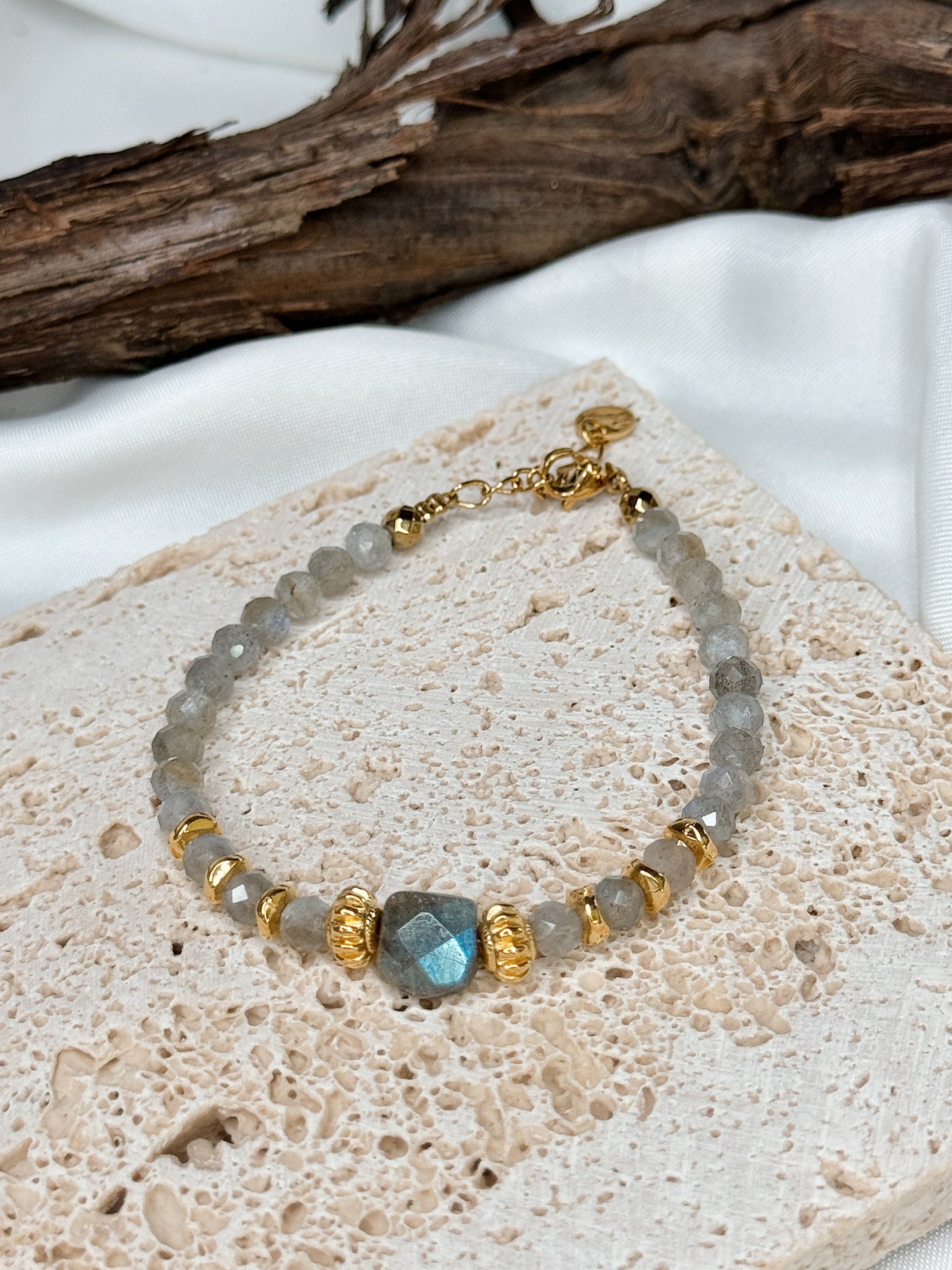 Pulseira chips Labradorite