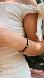 Pulseira Paola Turmalina e Labradorite